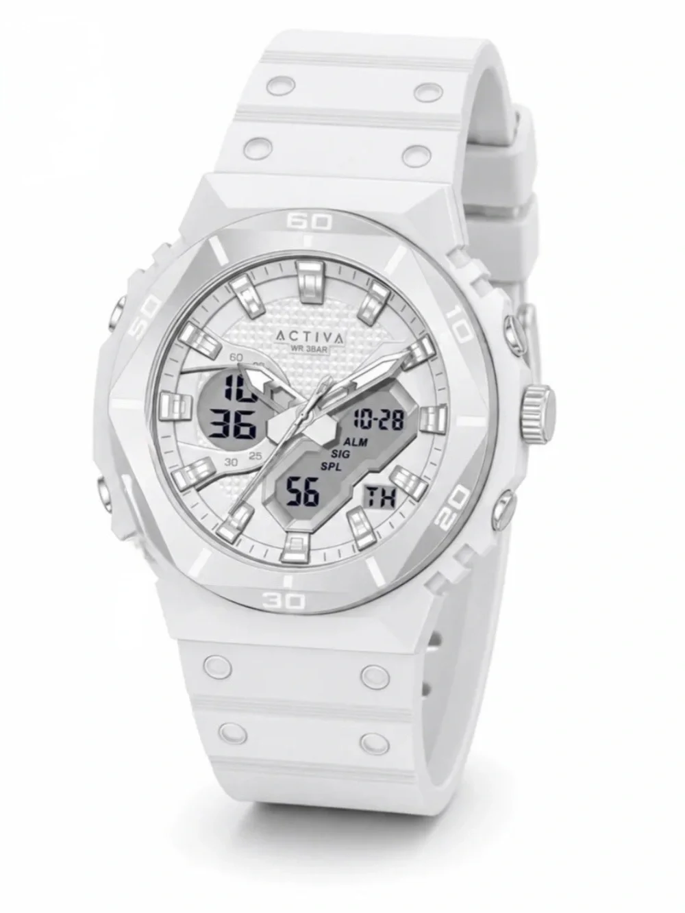 Activa Exon X Invicta Digital Men's Watch - 48mm. White (ACW8120-002)